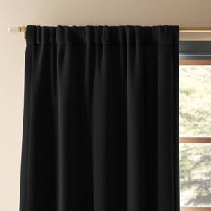 Threshold - 50"x84" Blackout Henna Window Curtain Panel Black  Black